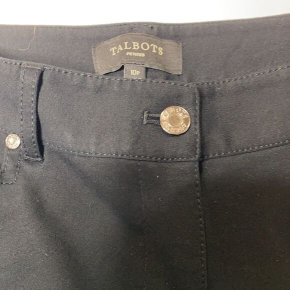 Talbots Ponte Jersey Knit Stretch Pants Slim fit Black 10P - Picture 3 of 9